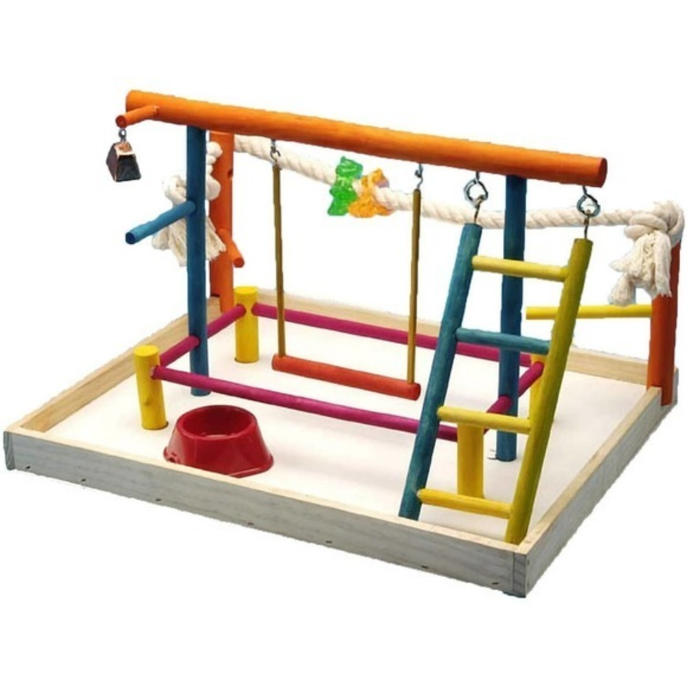 Bird Life Medium to Large Bird Activity Center, Easy‎ Clean, Durable Bright Wood - Picture 3 of 4